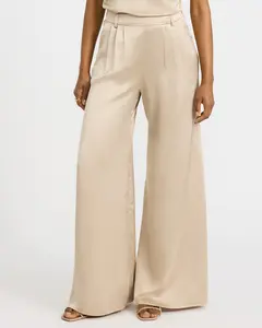 Express Satin High Waisted Ultra Wide Leg Pant