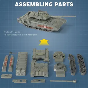 T-14 Plastic Model Tank for DIY Enthusiasts, High-Quality Kit for Holiday Gifts and Collectors, Easy Assembly Model Set