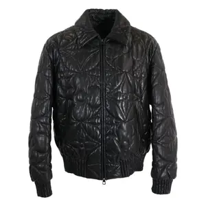 Pre-owned Louis Vuitton Lambskin Small Leather Goods Monogram Flower Quilting Jacket
