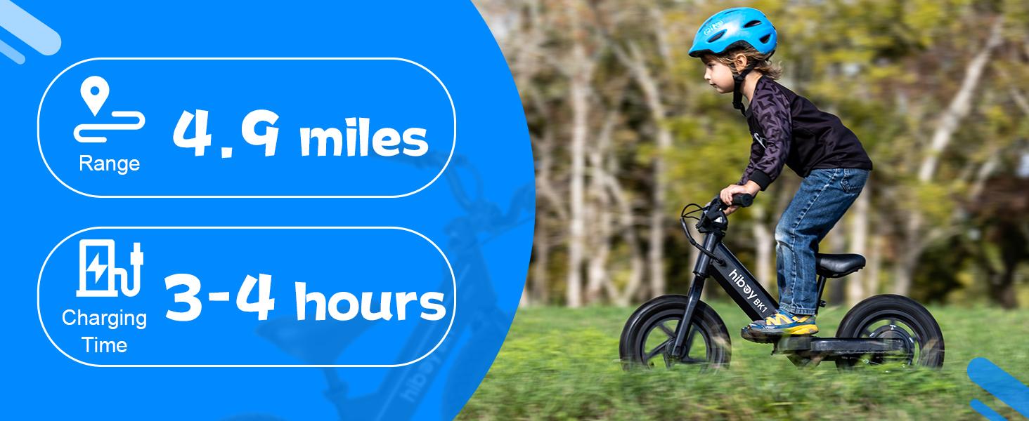 Hiboy Electric Balance Bike for Kids, 12-Inch Tires, 5.6/9 mph, Adjustable Seat, Up to 4.9 Miles, Electric Bike for Kids Ages 3–5