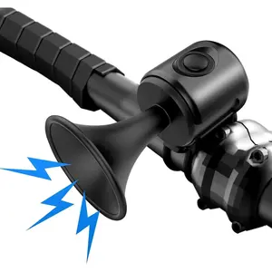 Bike Horn,120dB Bicycle Bells IPX4 Waterproof Bike Bell with 300mAh Battery Operated Electric Horn for Mountain/Road Bike/Scooters Adult and Kids