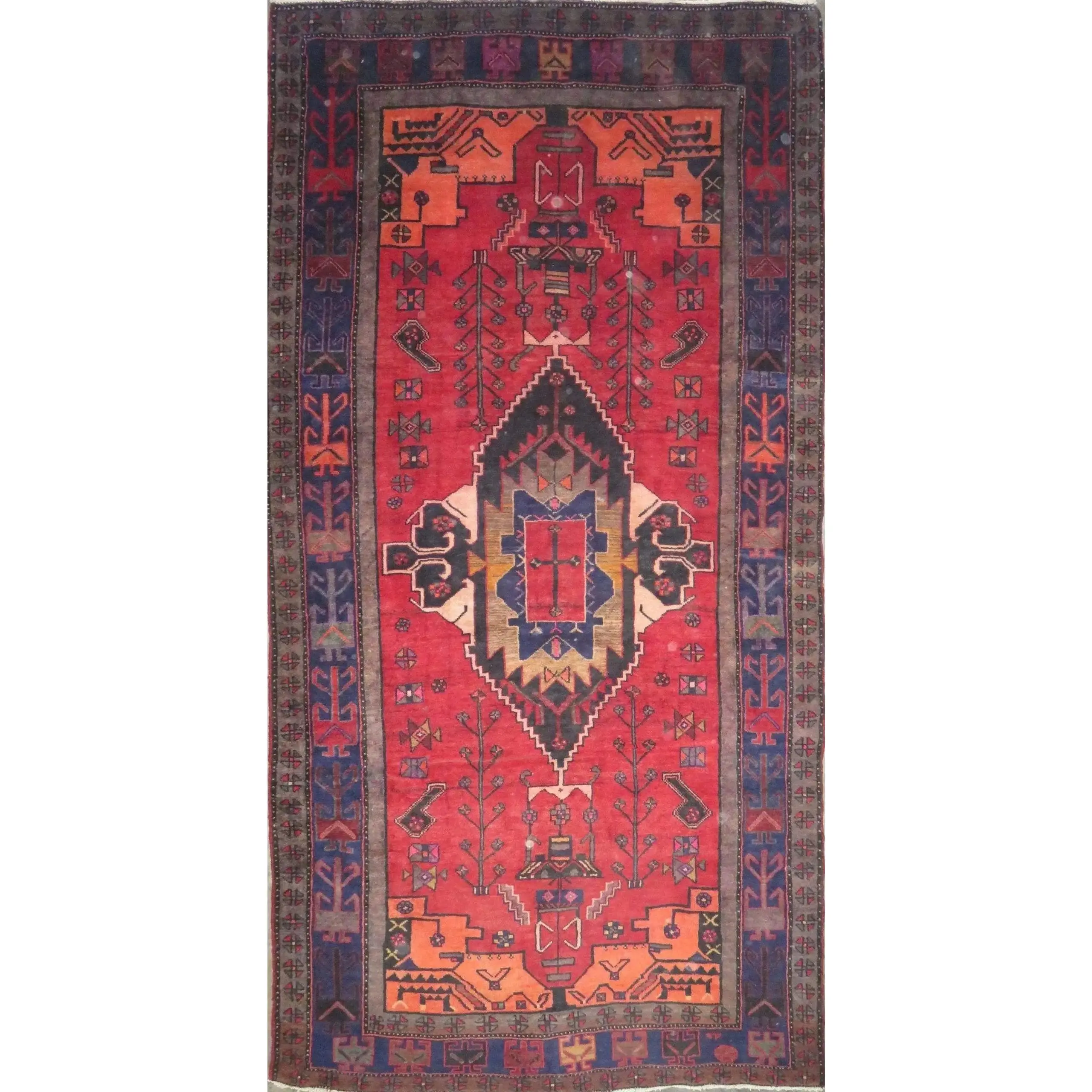 Hand-Knotted Persian Wool Rug _ Luxurious Vintage Design, 10'1" x 5'3", Artisan Crafted