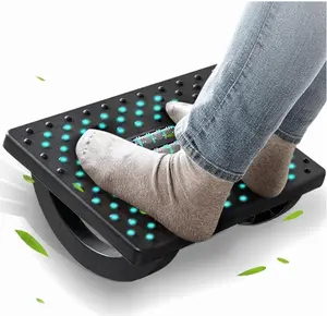 Foot Rest for Under Desk at Work - Ergonomic Foot Stools for Under Office Desk - Rocking Footrest with Roller Massager - Leg Rest for Chair, Computer Gaming -13" L x 9.6" W x 5" H