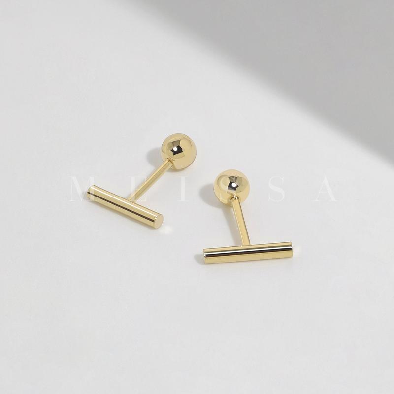 Tube Bar Screw Back Earrings, S925 Sterling Silver & Gold & Rose Gold Minimalist Tiny 20g Unisex Studs Bar Cartilage 20 Gauge Earrings Multi Piercings 4mm 6mm 8mm Sizes Stackable Hypoallergenic Comfort Sleep On Jewelry Gift for Her Him Christmas Birthday