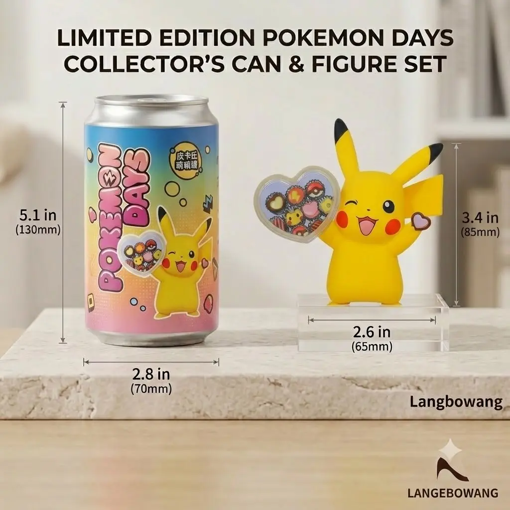 Langbowang Pokemon Days Limited Edition Chocolates Pikachu Collector’s Can & Figure Set