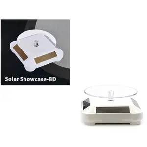 3.5″ Solar Rotating Display Stand with White Base for 1/64 Scale Model Cars