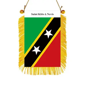 Saint Kitts & Nevis Rearview Mirror Flag