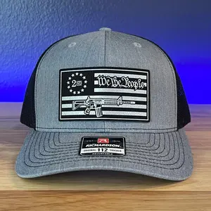 WE THE PEOPLE 2ND AMENDMENT AMERICAN FLAG PATRIOTIC Leather Patch Hat