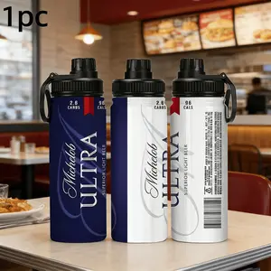 1pc 20oz Portable Outdoor Water Cup, BPA Free 304 Stainless Steel Sports Bottle with Straight Drink Spout, Vacuum Insulated Cold & Hot