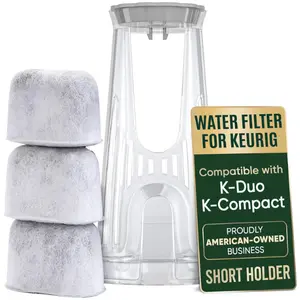 PUREHQ Keurig Starter Kit Replacement for Keurig 2.0 K200, K250, K35, K-Duo and K-Compact Coffee Makers Includes Filter Holder and 3 Pack of Water Filters