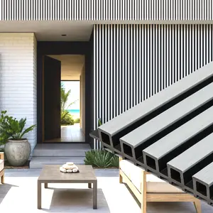 White Oak and Black Composite Siding – Slat Wall Cladding System for Exteriors