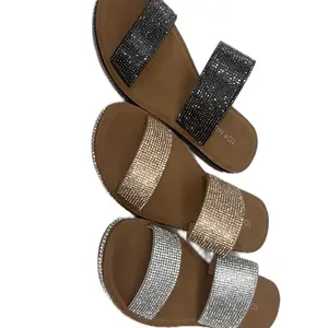 WOMENS DOUBLE STRAP WITH RHINESTONE SANDAL TYSON-9 Summer