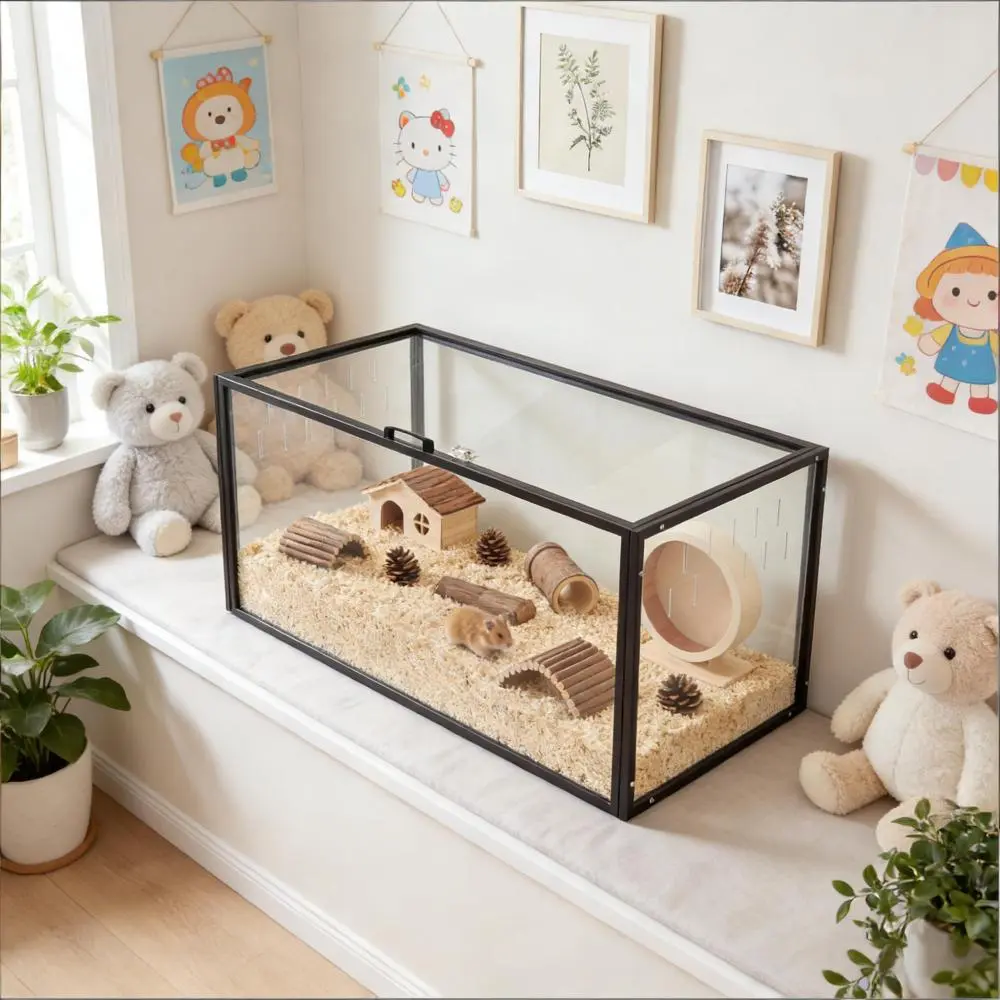 Small Animals Cage,Large Acrylic Hamster Cage,Guinea Pig Cage