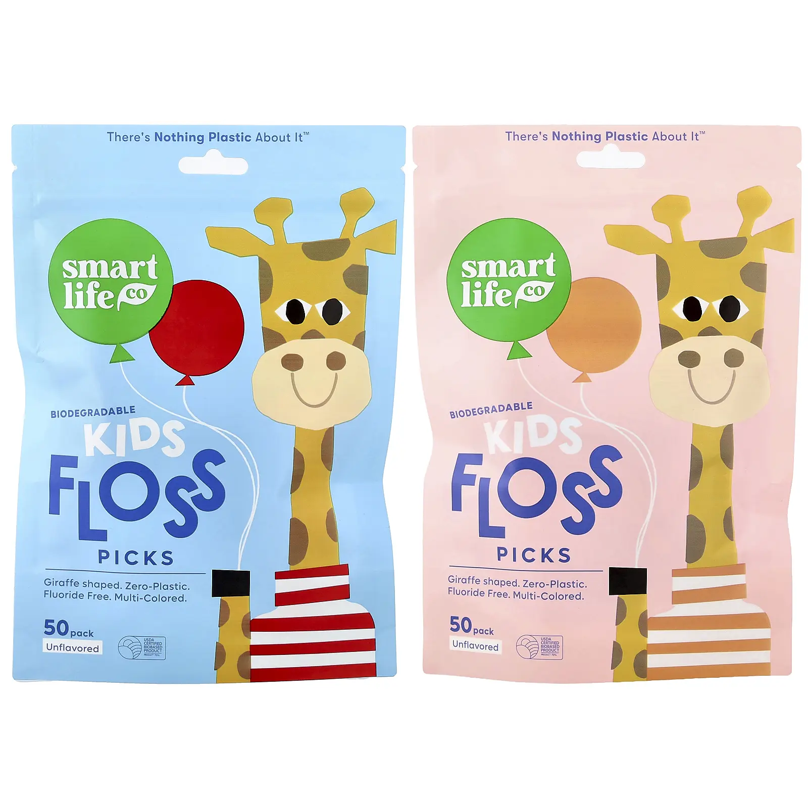 SmartLifeCo Kids Floss Picks, Unflavored, 100 Pack
