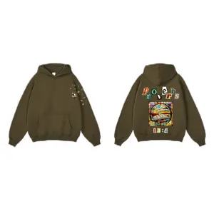 Proverbs Oversized Unisex Hoodie - Brown, Front Pocket, Graphic Design, Suitable for Streetwear or  Tops