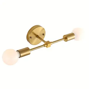 Modern Industrial Wall Lamp, 2-Light Bathroom Vanity Light, Suitable for Living Room, Hallway, Balcony, Kitchen, Study, E26/e27 Bulb Compatible