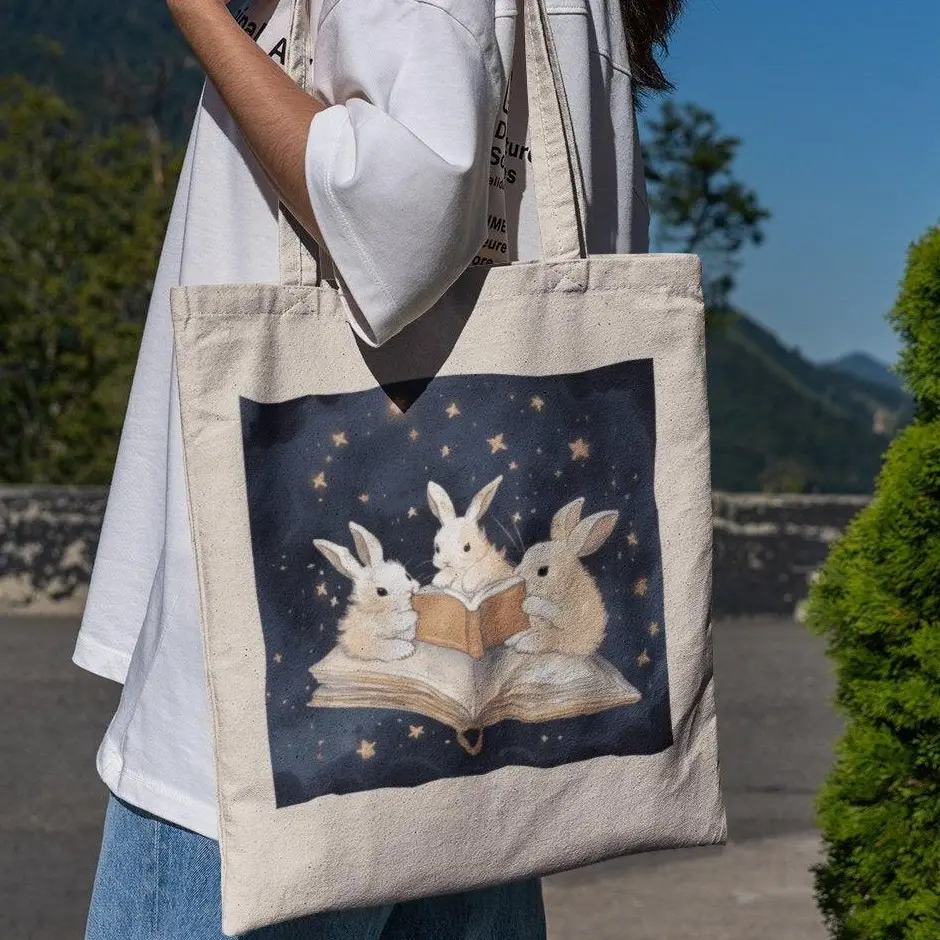 Magical Book Bunnies Tote Bag