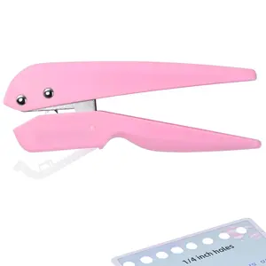 Single Hole Punch, 1/4" Hole Punches, 50% Labor Savings, Paper Hole Puncher, 15 Sheet Capacity, for Paper Cards Plastic Cardboard, Lightweight,
