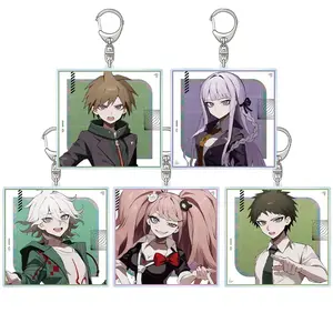 Danganronpa Naegi Makoto Kirigiri Kyoko Enoshima Junko Komaeda Nagito Nanami ChiaKi HD Acrylic Keychain, Cute Keychains for Bags and Keys, Durable, Lightweight and Perfect for Personal Style, Collecting and Gifting