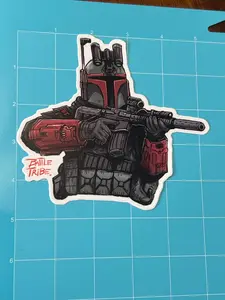 Operator Fett sticker , Laptop deco Water Bottle decor | Lineman Hardhat Stickers | Blue Collar