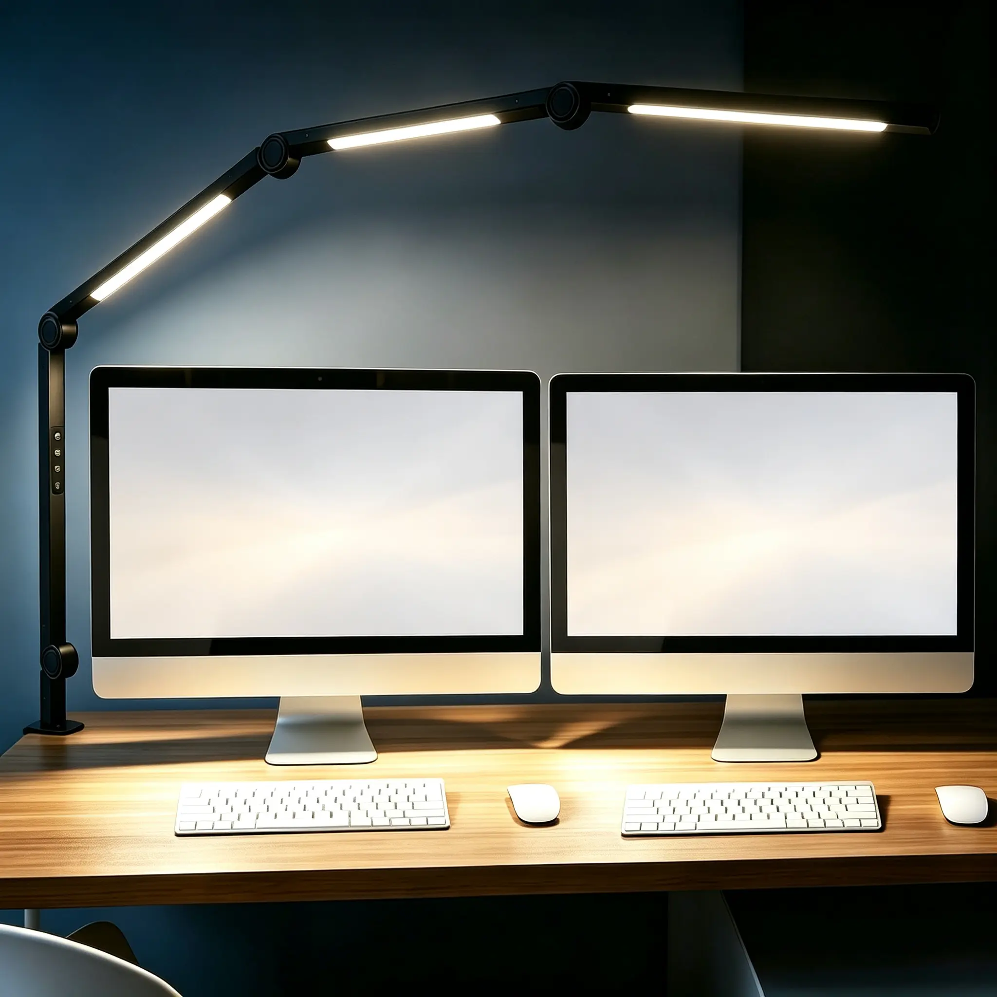 Clamp-On LED Desk Lamp with Flexible Arm - 3 Light Sources, 4 Color Modes, 5 Brightness Levels, 3500K-6000K Color Temperature, Eye-Caring, Memory Function