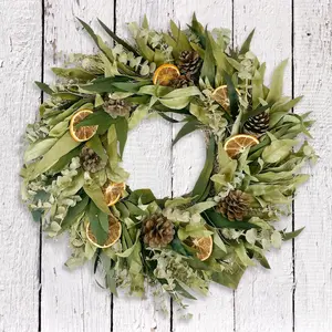 ANDALUCA Citrus Eucalyptus Spice Wreath 19inch