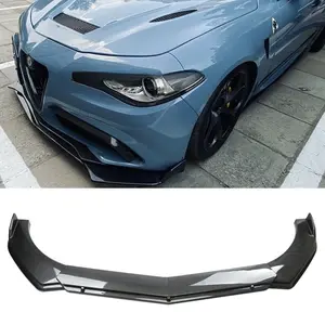 For Alfa Romeo Giulia Universal Front Bumper Lip Spoiler Splitter Carbon Fiber