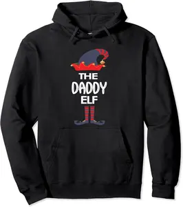 Elf Daddy Christmas Funny Matching Xmas Family Group Outfits Pullover Hoodie - Phoebeumba Shop 27B0BLSY2FPW