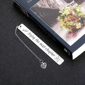 Bookmark with Gift Box, 1 Count Stainless Steel Bookmark, Reading Bookmark, Book Accessories for Home School Office, Gift for Mom, Grandma