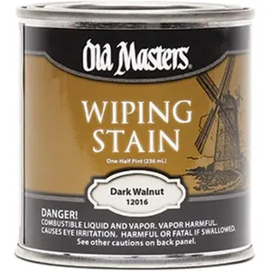 Old Masters 12016 0.5 Pint. Dark Walnut Wiping Stain- 240 Voc