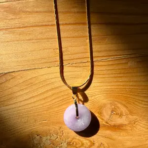24k gold filled lilac jade necklace