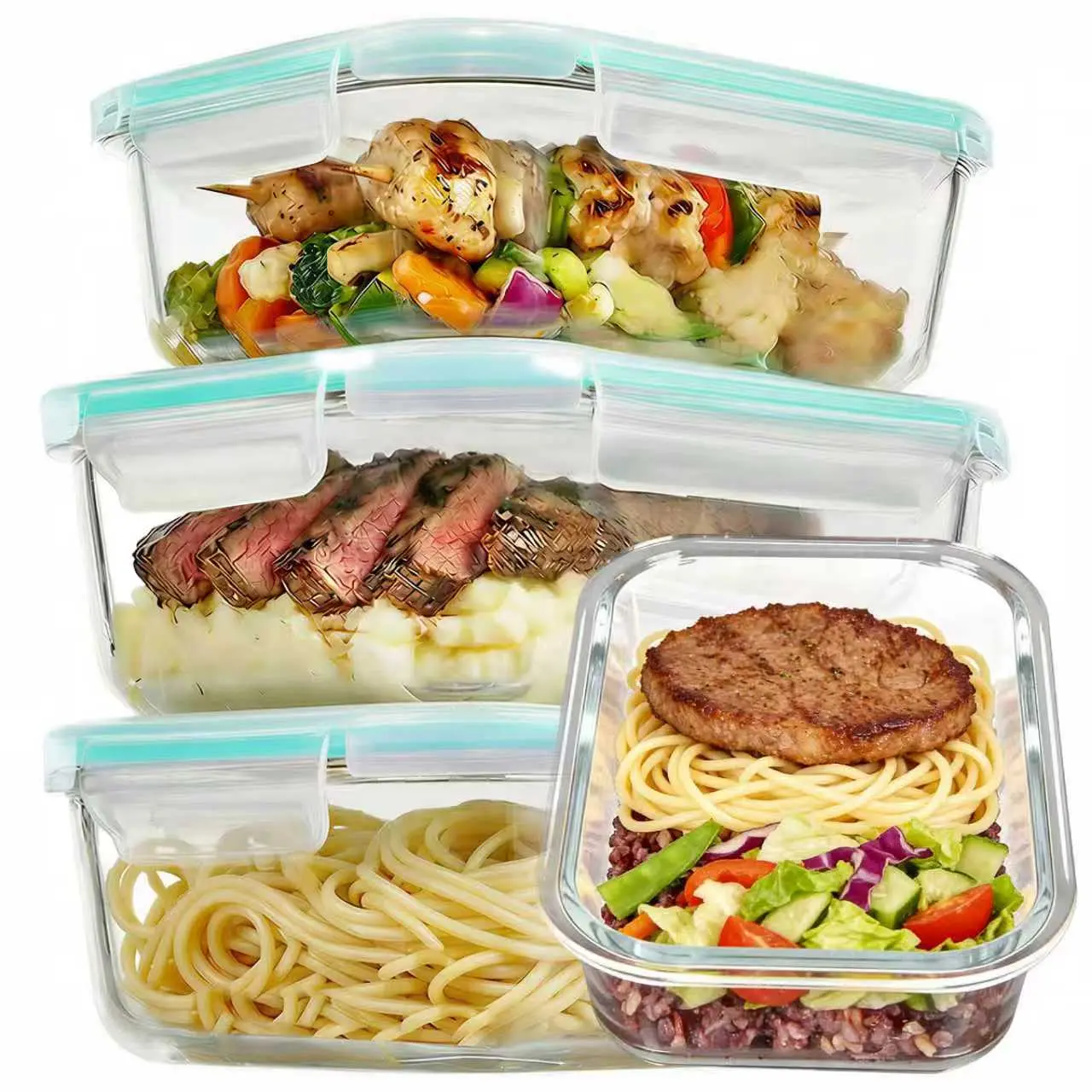 【AREL】4-Piece Glass Food Storage Container Set