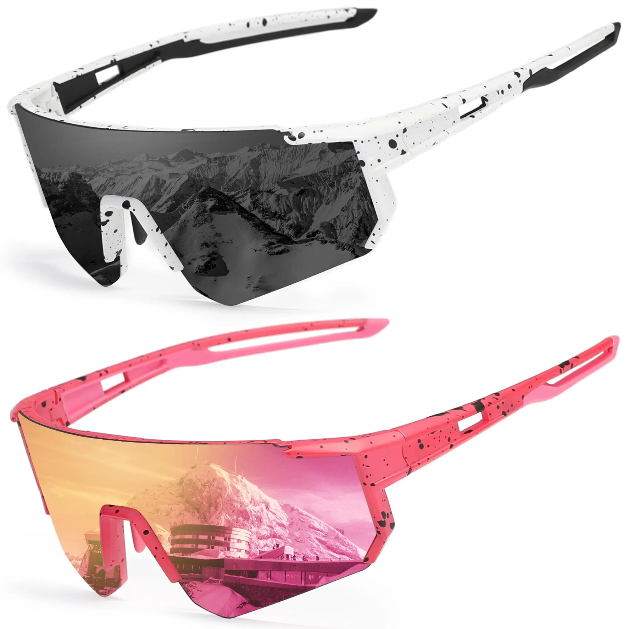 KINGEVEN Polarized Cycling Sunglasses UV400 Protection Mens Women Mountain Ebikes For Adults Bike Sports Goggles  accessories men 920-C Shades Outdoor Eyewear Activities