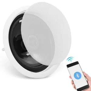 Spring new arrivals 6.5'' Bluetooth in Ceiling Speakers, 150W, Flush Mount Ceiling & in-Wall Speaker System with 8ΩImpedance 89dB Sensitivity, for Home Kitchen Living Room Bedroom or Covered Outdoor Porches, Single Audio Crystal