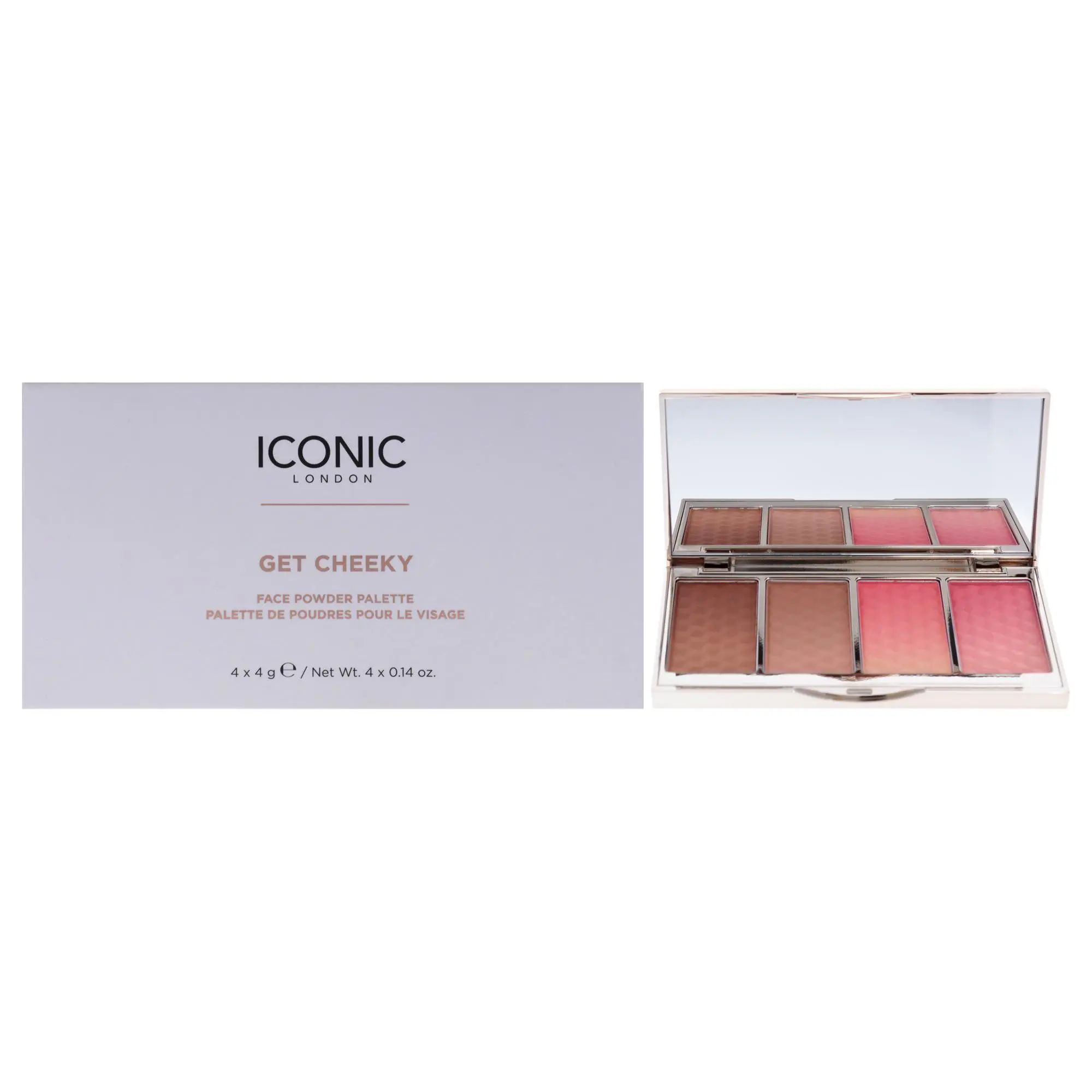Iconic London Get Cheeky Compact Multi-Shade Face Powder Palette - Women's 0.56oz Makeup Beauty Product