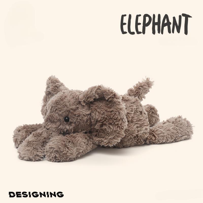 Jimny Elephant Plush Toy Cute Doll Super Soft Sleep Hug Ragdoll Birthday Gift for Kids