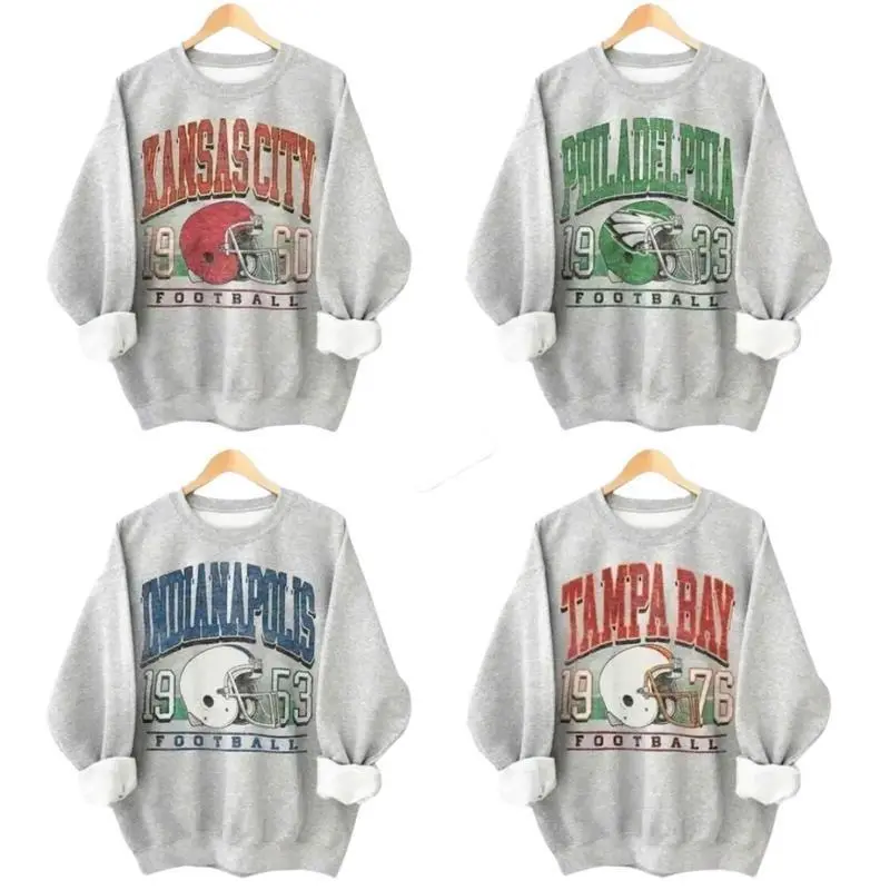 Vintage 90s All Teams Football Sweatshirt, Retro 90s Game Day Crewneck, Soft Cotton Hometown Football Shirt, Sports Oversized Graphic Sweatshirt, Ash Grey Color Unisex Shirt for Men and Women, Gifts For Football Fans