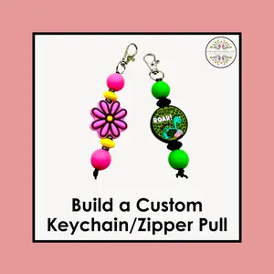 Tik Tok Live - Custom Silicone Beaded Keychain/Zipper Pull