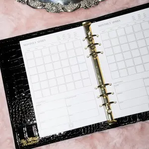 Monthly A5 Refill Sheets | Premium Planner Inserts for 6-Ring A5 Binders — 10 Sheets (20 Pages)