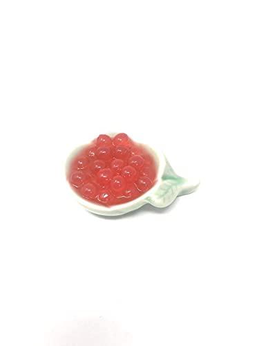 Fusion Select Strawberry Popping Boba Pearls Bursting Boba For Fruit Tea Dessert Toppings 450 Grams