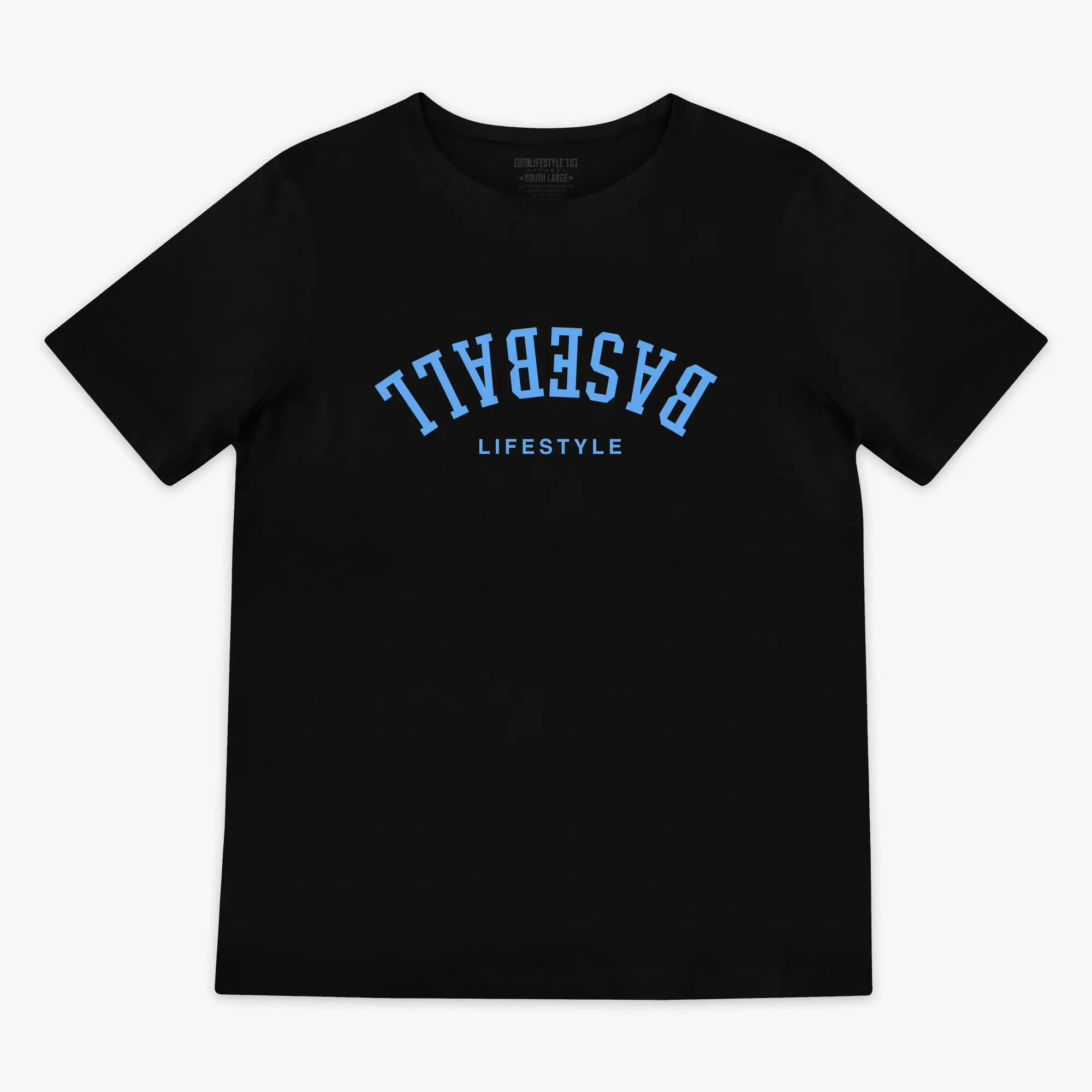 Upside Down Baseball Youth Tee - Pink