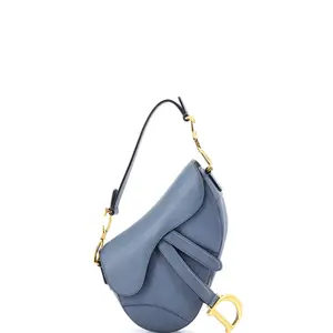 Pre-owned Dior Leather Shoulder Bags Christian Saddle Handbag Mini by Rebag