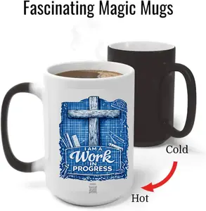 Christian Work In Progress Mug | Philippians 1:6 Bible Verse Coffee Mug | Christian Gift | Prayer & Bible Study Mug | Faith Based Coffee Cup