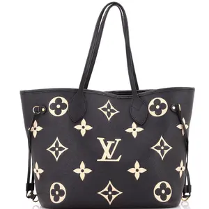 Pre-owned Louis Vuitton Leather Tote Bags REBAG Neverfull NM Tote Bicolor Monogram Empreinte Giant MM by Rebag