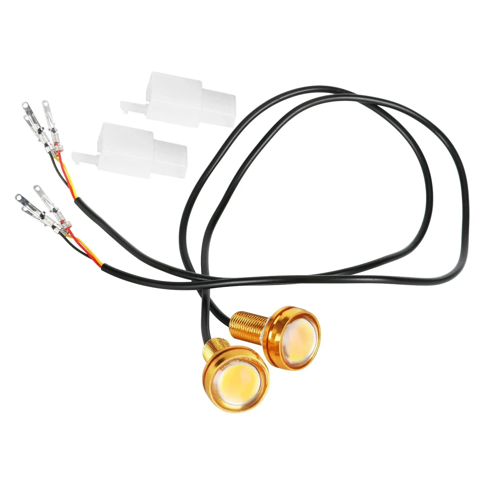 SUISUITONG 2pcs DC 12V LED 3 Pins Turn Signals Blinkers Fog Light Indicator Flashing Strobe Lights Motorcycle for ATV UTV Quad Go Kart Buggy Dune Moped Dirt Pit Bike Tail Pocket Rocket Bike