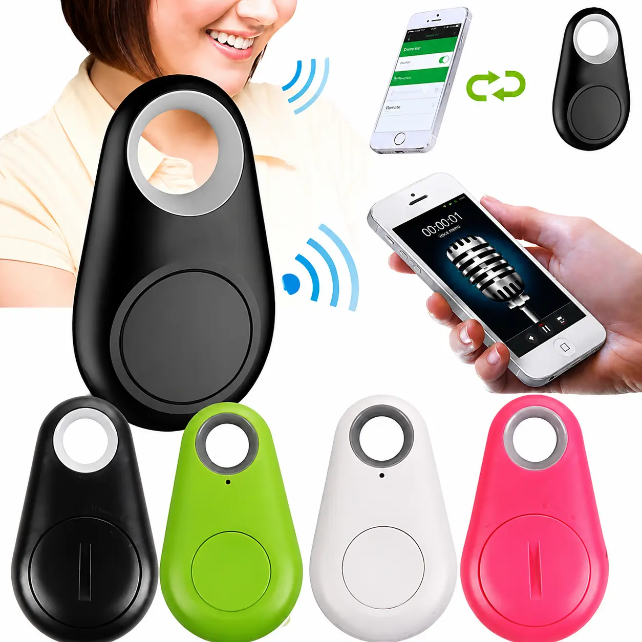 Water-Drop Bluetooth GPS Tracker Tag for Phone, Android Device, Home Supplies & Decor Use