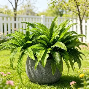 4-Pack Luxurious Boston Fern Artificial Plants, 24-Leaf Realistic Greenery, Ideal for Indoor/outdoor Decor, Wedding, Hotel, Garden, Photography, Artificial Ferns