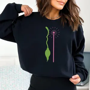 Wicked Elphaba Glinda best friends shirt Magic Wand Broomstick Wicked Musical Shirt Gift for Wicked Broadway musical fan Wicked movie merch