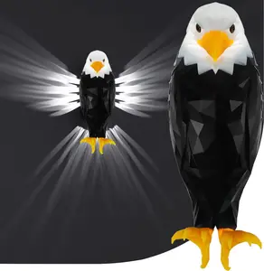 【Deal】Bald Eagle Wall Light, American Eagle Night Light Wall Mounted Eagle Lamp Living Room, Wall Decoration Light for Bedrooms, Stairway, Hallway, Bar Illusion Lamp