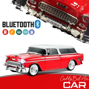 1955 Classic Car Speaker – Bluetooth, TWS, USB, TF, FM Radio – Collectible Model with Moving Wheels & LED Lights